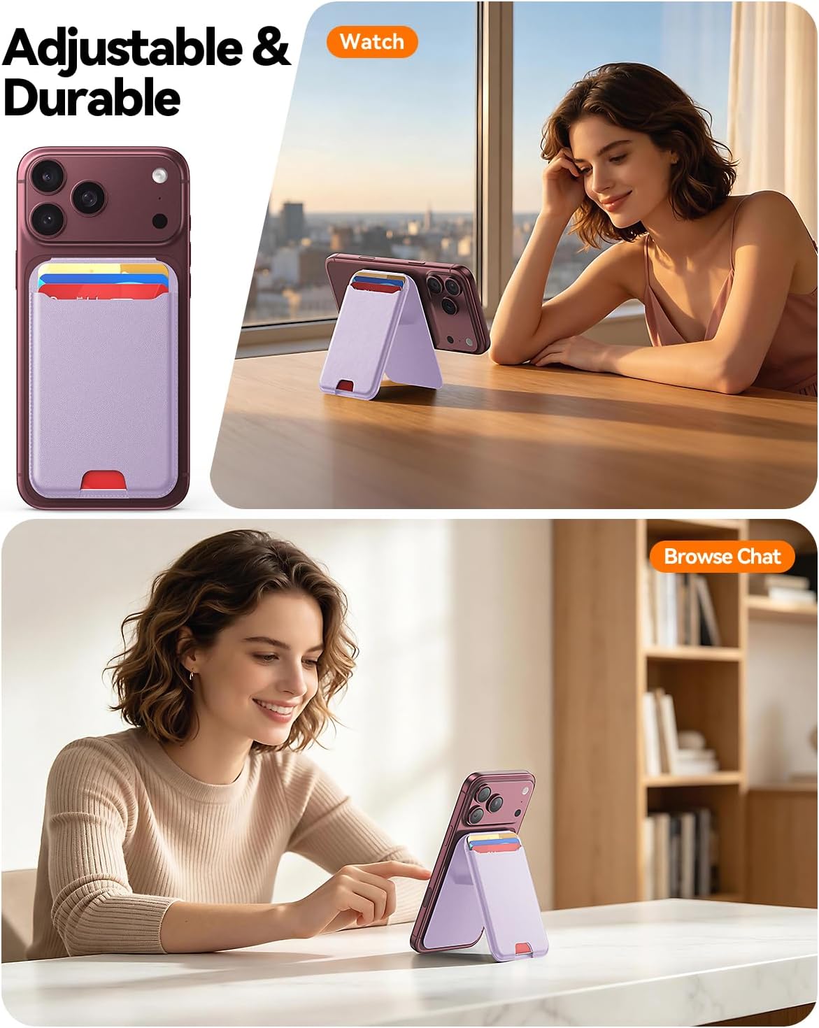 Detalle de Magnetic Stand Wallet for iPhone