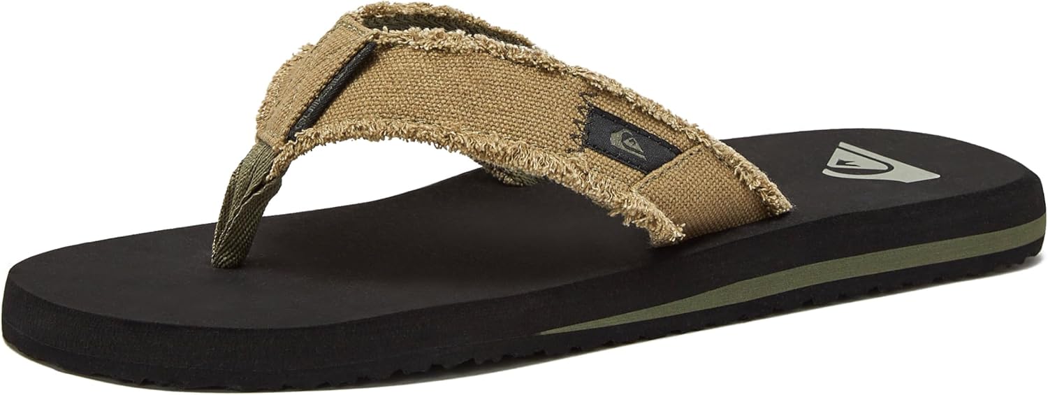 Detalle 2 de Quiksilver Monkey Abyss: sandalia de hombre en gris con correa de tobillo, talla 47 EU