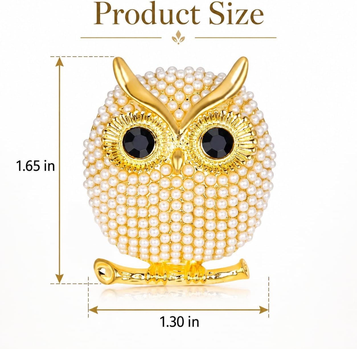 Detalle de Soumimi Owl Brooch in Copper