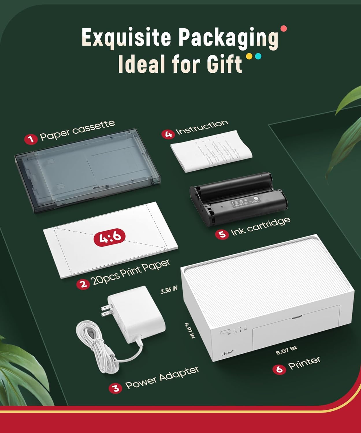 Thumbnail 6 de Liene White M200 4x6 Wireless Photo Printer