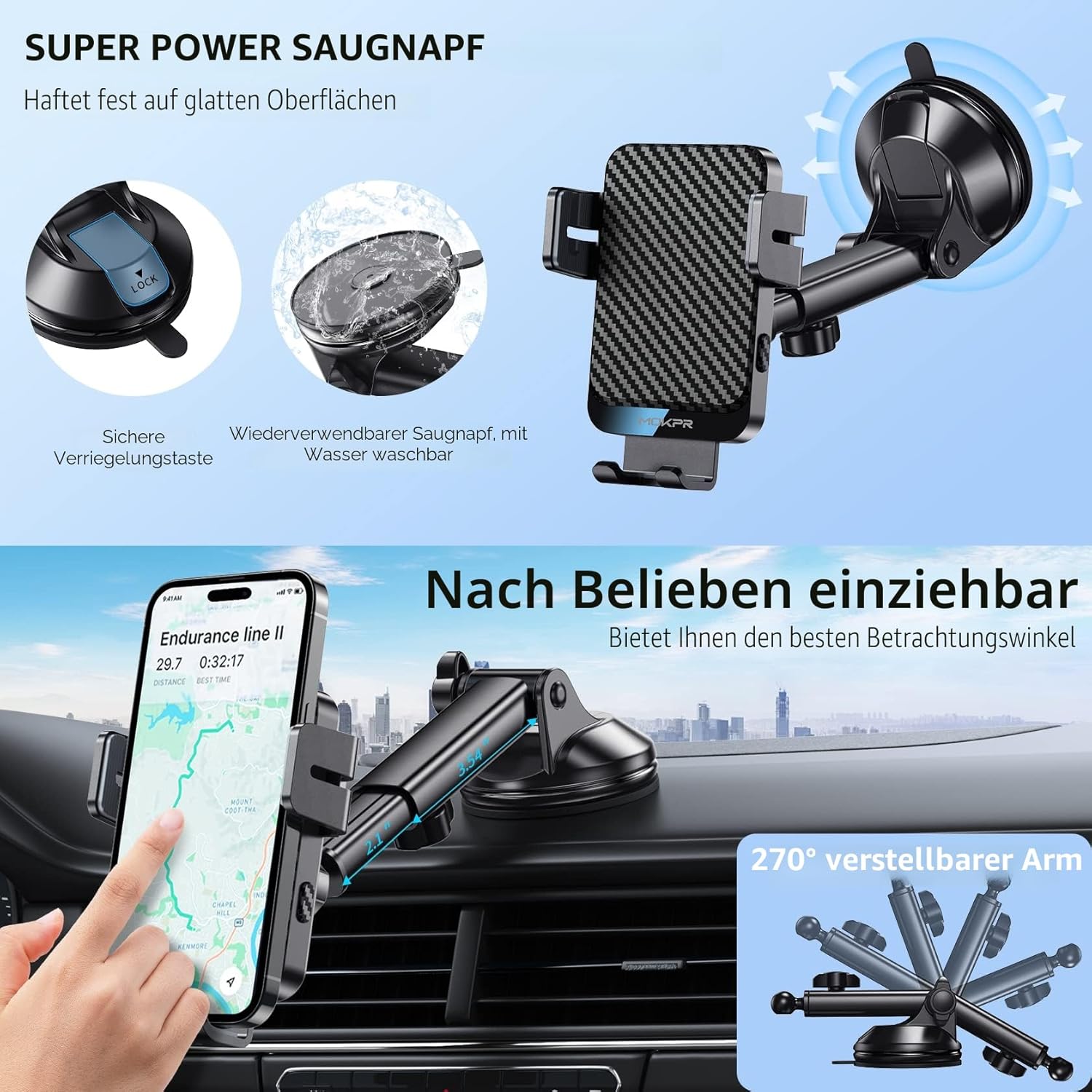 Thumbnail 2 de MOKPR Handyhalterung 15W fürs Auto