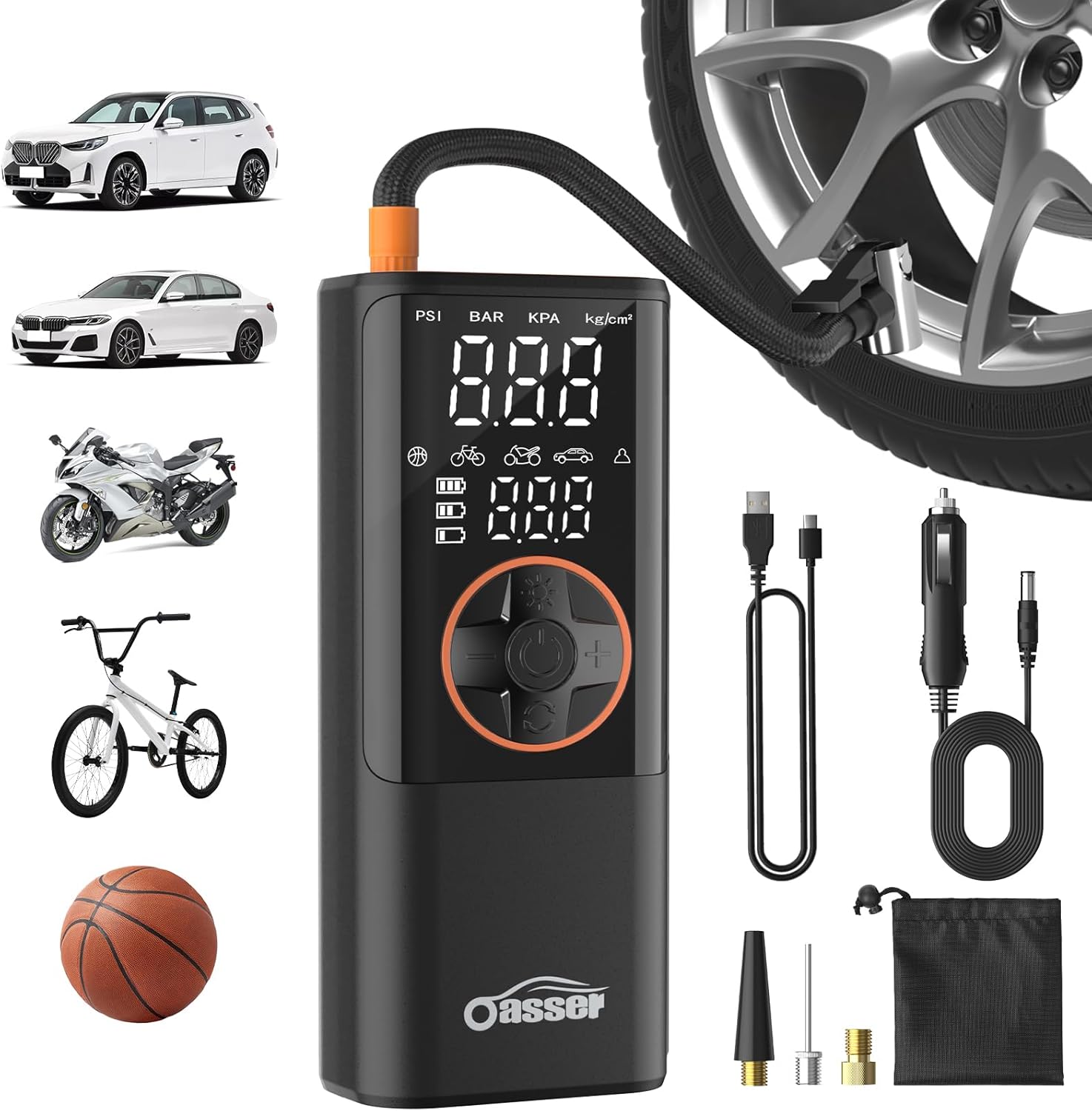 Detalle de Oasser tyre inflator pump 150 PSI 6000mAh