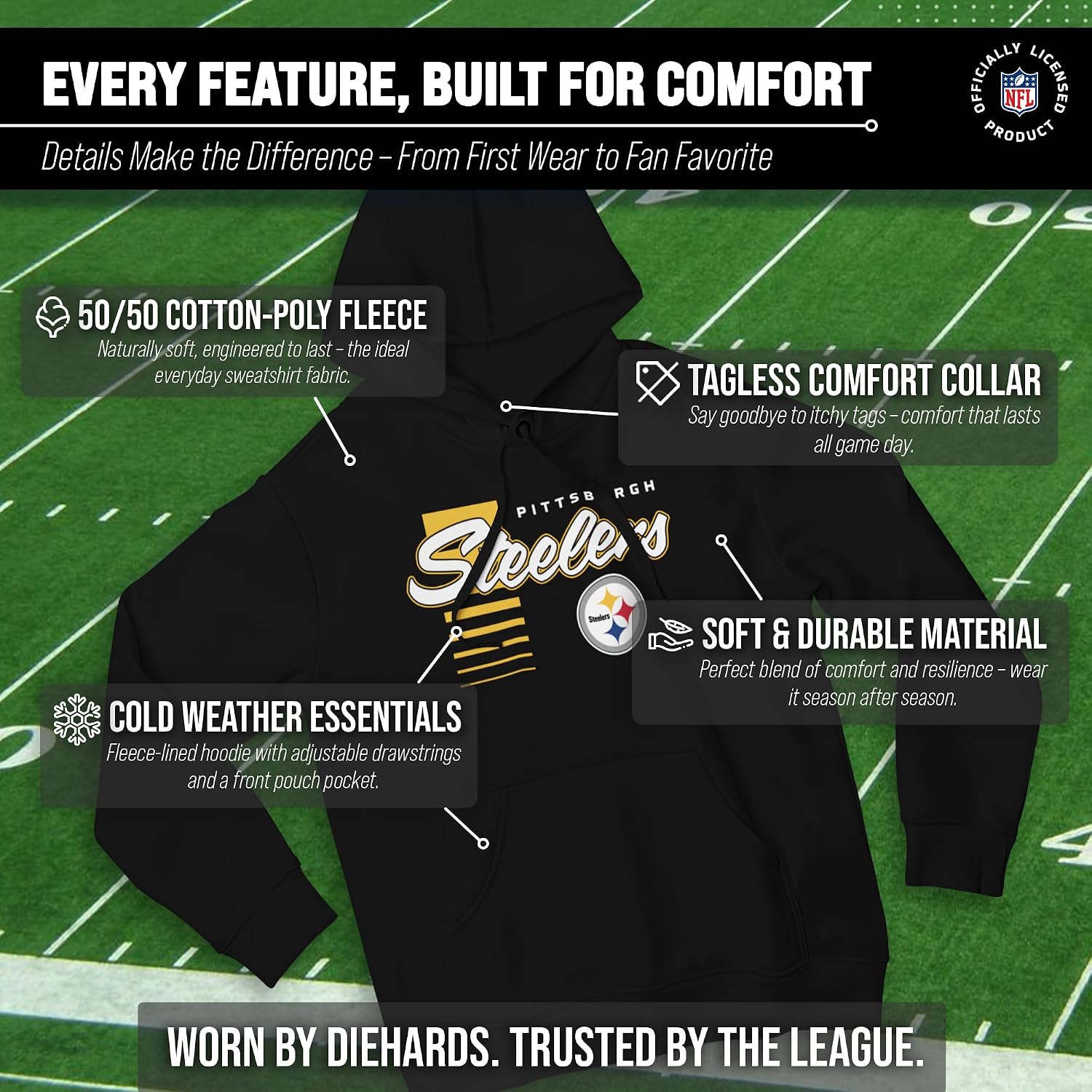 Detalle de NFL Steelers Fleece Hoodie in Cotton-Polyester