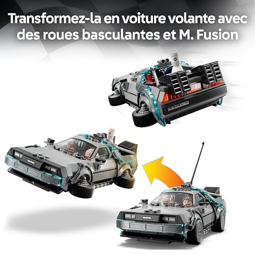 Thumbnail 3 de LEGO Speed Champions La Machine à Remonter Le Temps de Retour vers le Futur - Maquette avec Doc Brown & Marty McFly (77256)