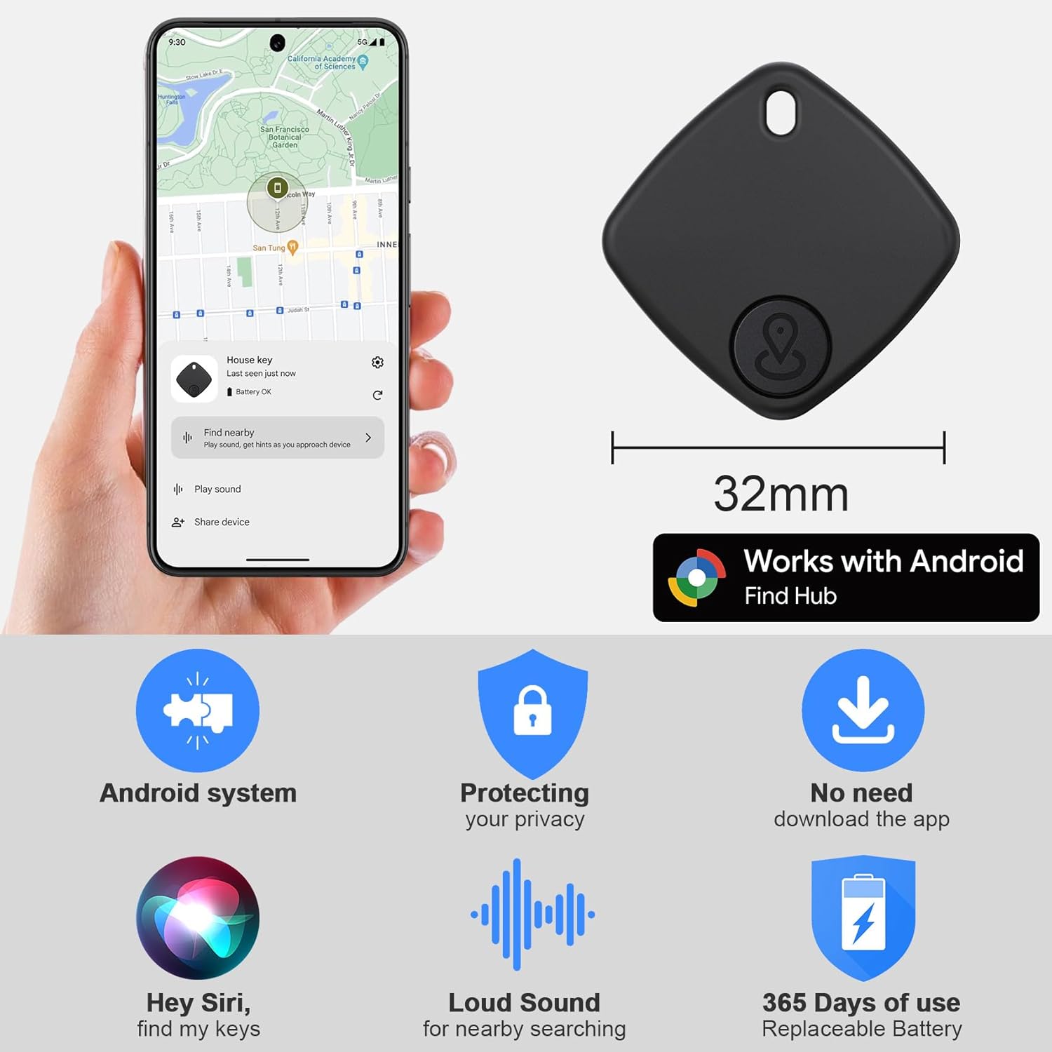 Detalle 2 de Android Smart Tag per chiavi, 4 in 1