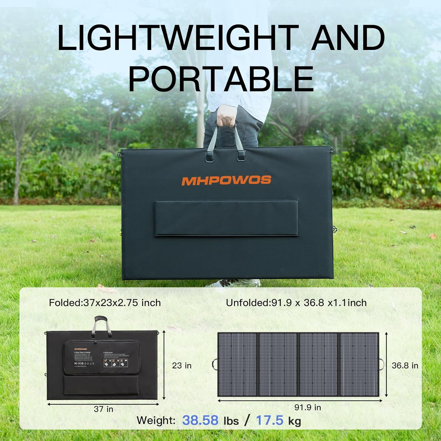Thumbnail 4 de 400W Portable Solar Panel 23.5% Efficiency ☀️📦📐