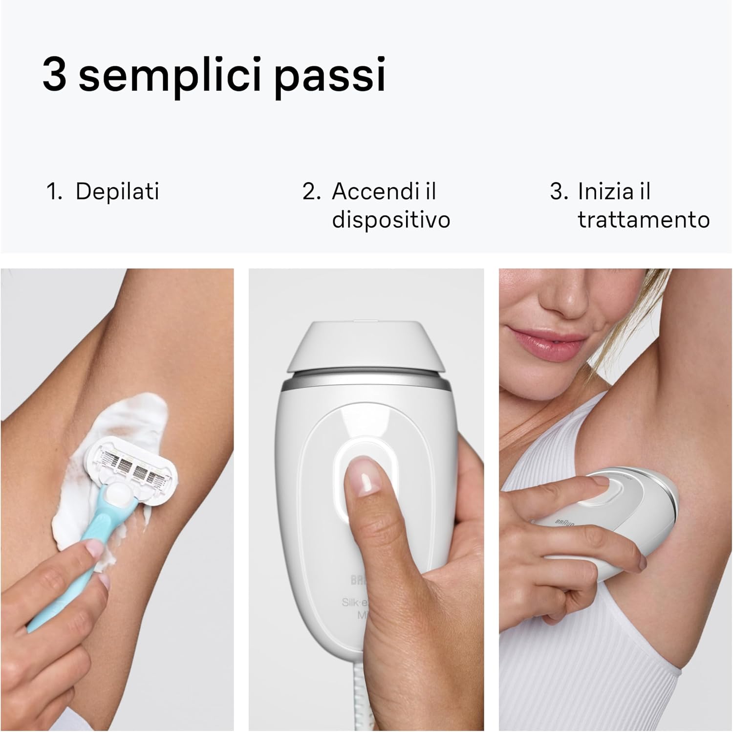 Thumbnail 4 de Braun Silk·Expert Mini epilatore a luce pulsata Smart PL1104 con rasoio Gillette Venus