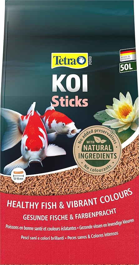 Tetra Pond Koi Sticks - Alimento para peces Koi 🐟 50L