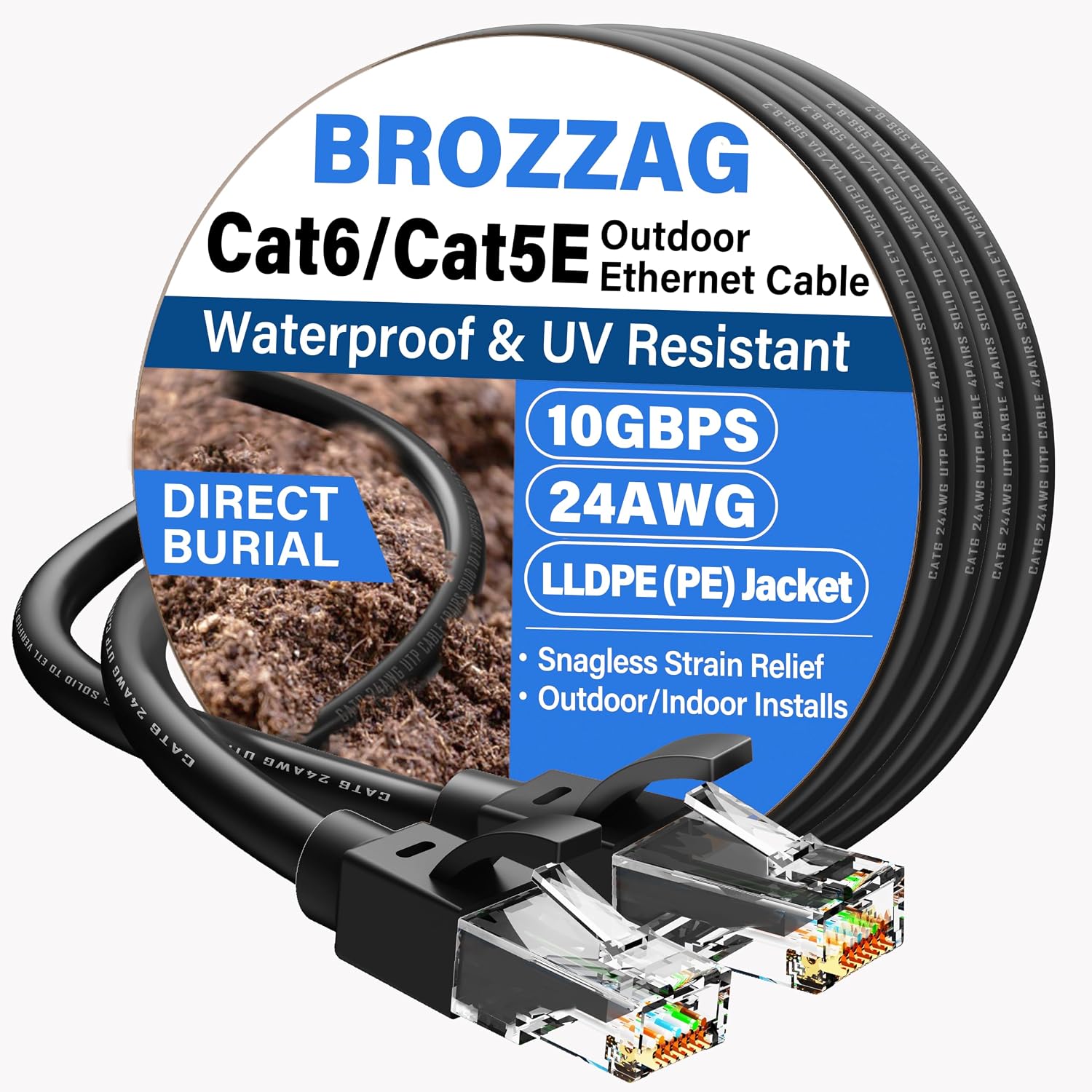 Detalle de Cat 6 Outdoor Ethernet Cable 35ft