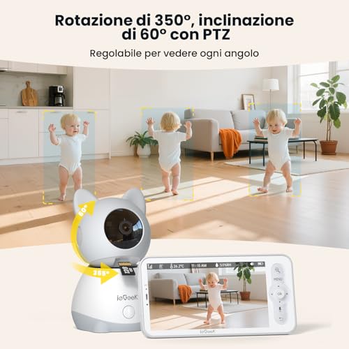 Thumbnail 4 de ieGeek Cámara Vigilancia Bebes 5" 2K/3MP 📷