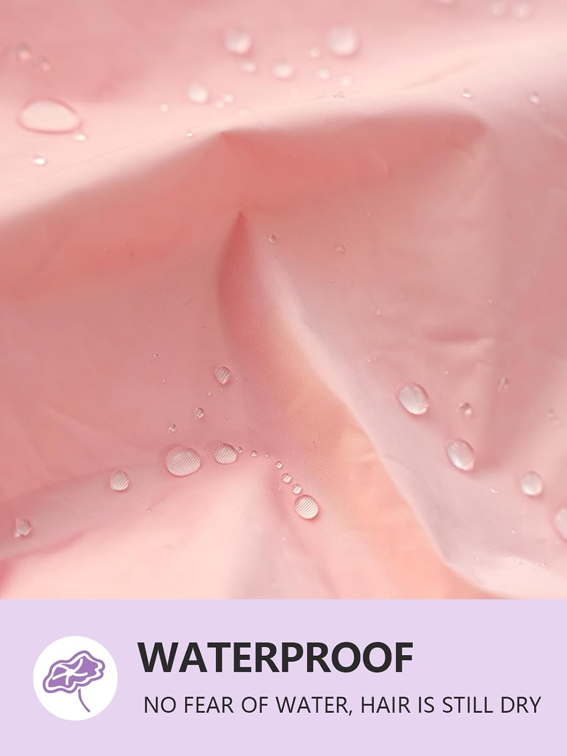 Thumbnail 5 de Years calm YC-JYM Waterproof Shower Cap, Extra-Large, Double-Layer, Pink