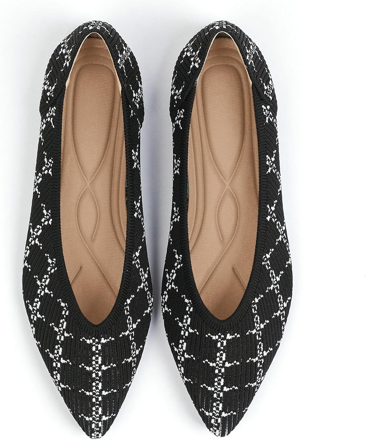Thumbnail 6 de TINGRISE Women's Pointed Toe Knit Flats 👠