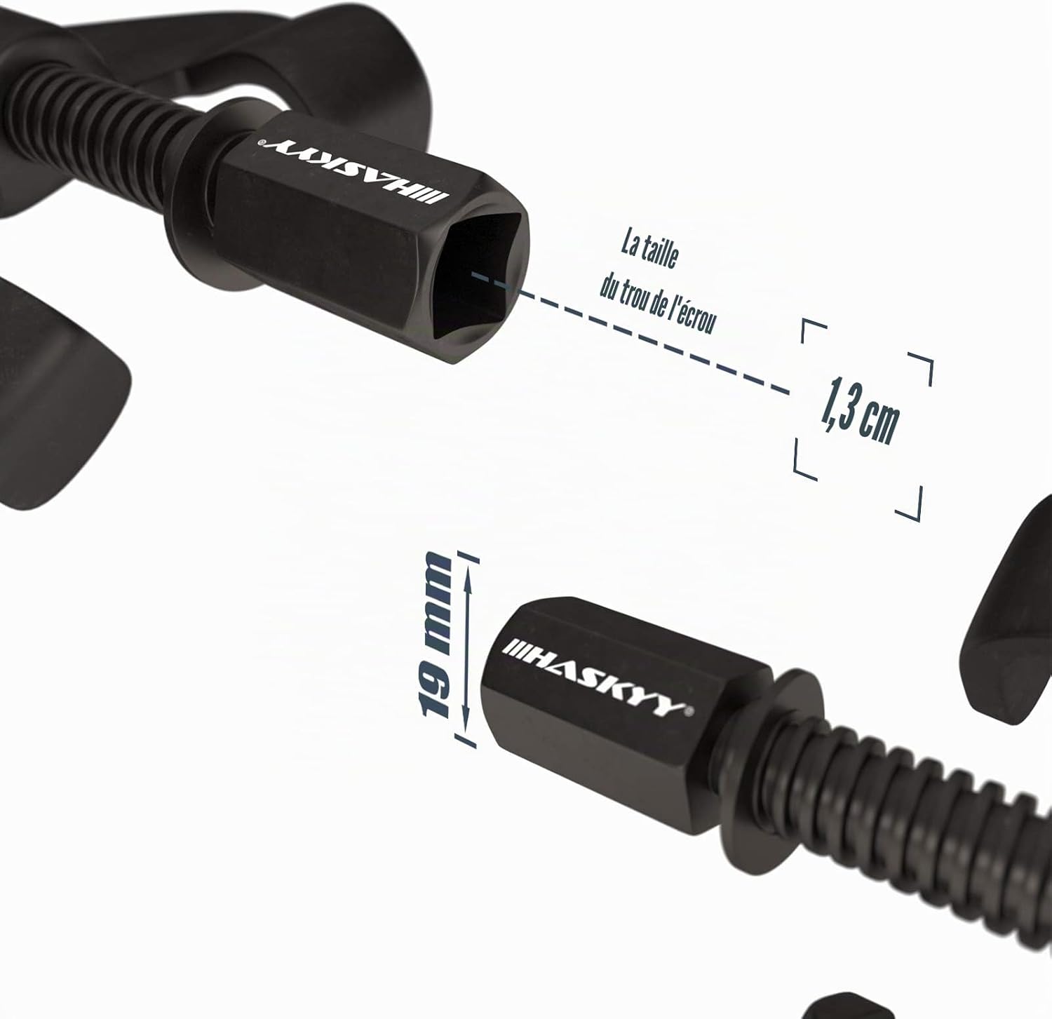 Thumbnail 4 de Kit Compresseur Ressort Amortisseur HASKYY – 2 pièces, portée 380 mm, pour montage et démontage