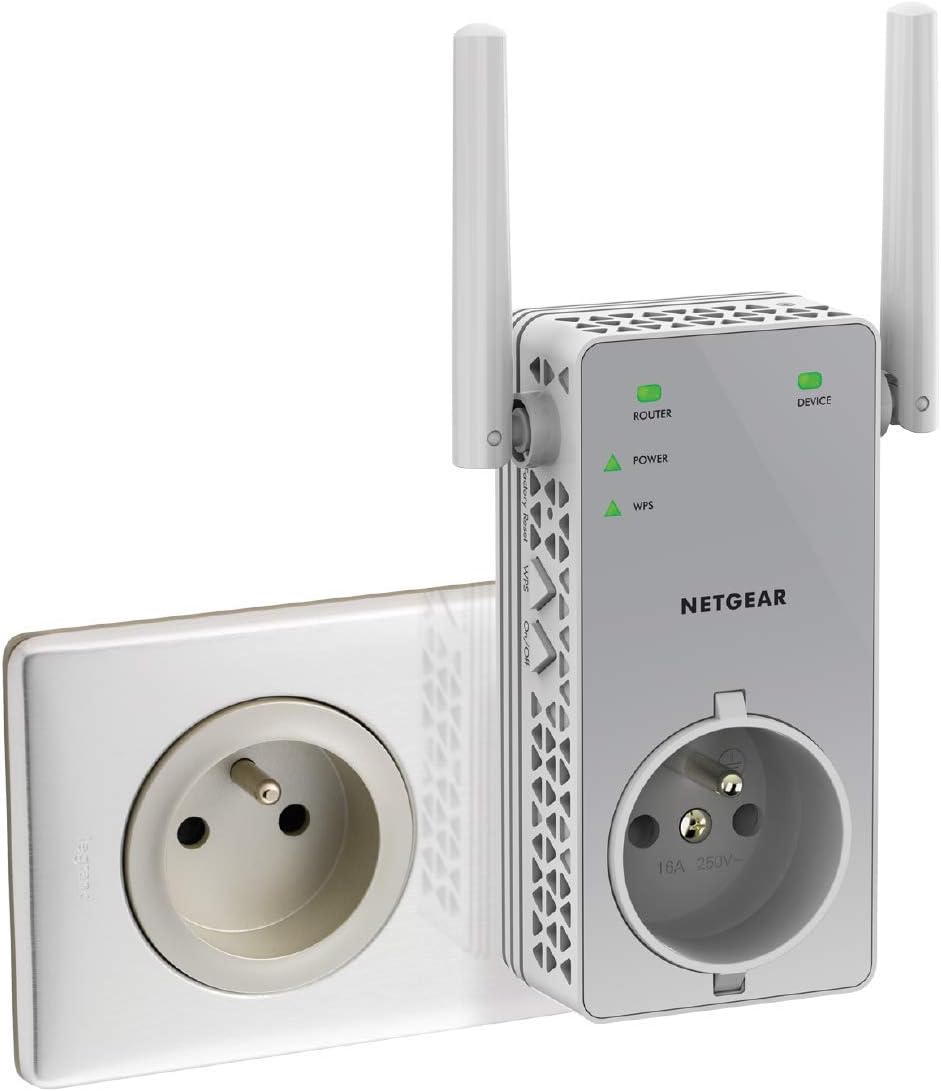 Detalle de NETGEAR repeater EX3800 – kompakter AC750-Repeater für besseres WLAN im Heimnetz