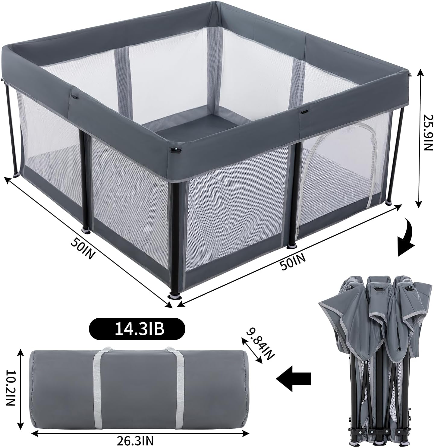Thumbnail 1 de Lexixi Ibao Foldable Baby Playpen 50