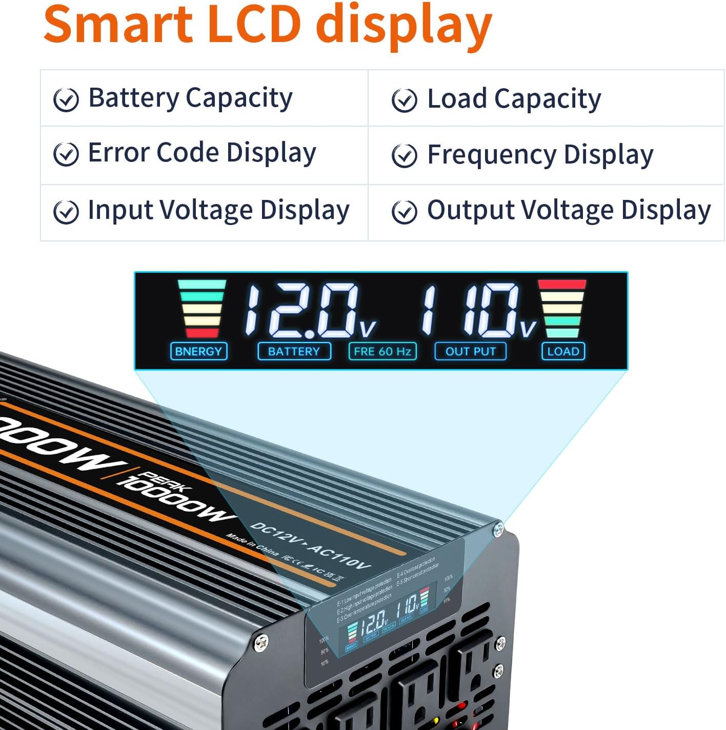 Thumbnail 2 de 5000W DC 12V to AC 110V Inverter