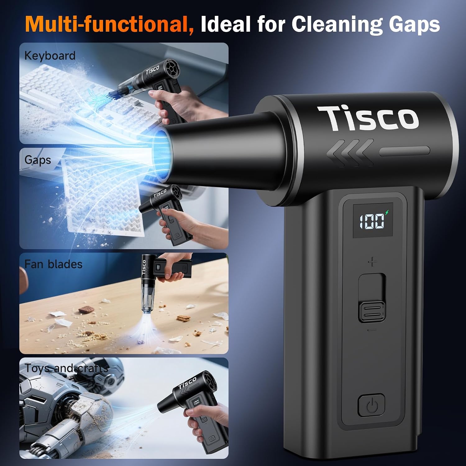 Detalle 2 de Tisco Compressed Air Duster 8000mAh
