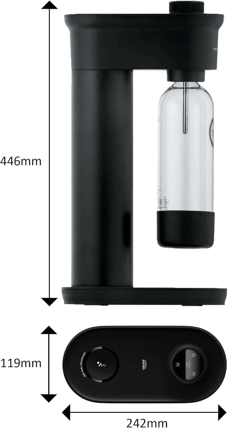 Thumbnail 6 de GROHE Blue Fizz Wassersprudler Starter Set – Schwarz (Modell 31943K00)