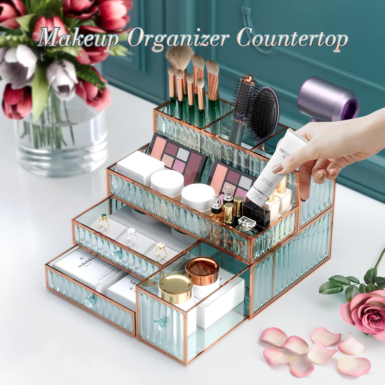 Detalle de Youdepot Hair Tool Organizer: a practical vanity companion for everyday organisation