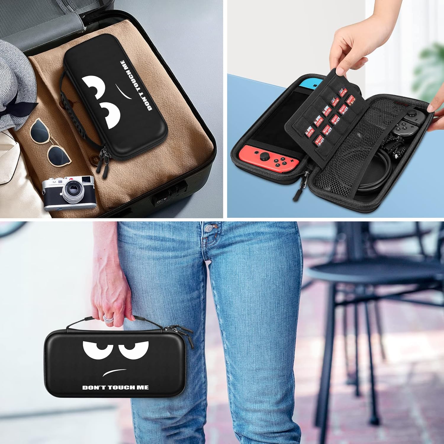 Thumbnail 6 de FINTIE Tasche für Nintendo Switch 2017 und Switch OLED 2021 – EVA-Hülle mit 10 Kartenhaltern und Tragegurt