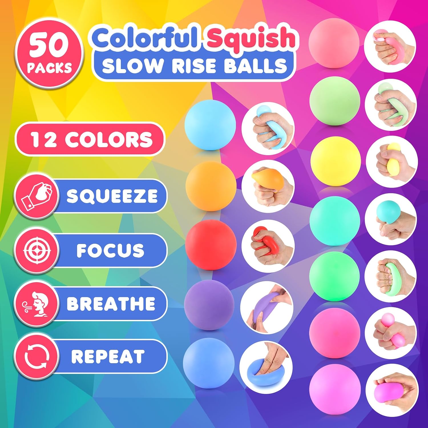 Detalle 2 de Slow Rising Stress Ball 50 Pack
