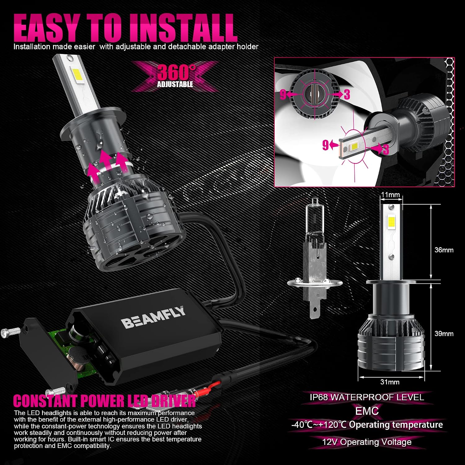 Thumbnail 5 de BEAMFLY H1 LED 32000LM 6000K
