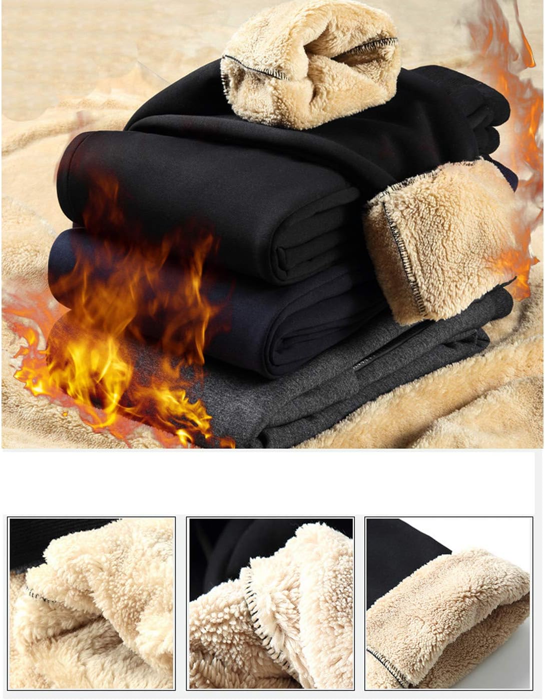 Thumbnail 5 de Yeokou Mens Thermal Jogger Sweatpants