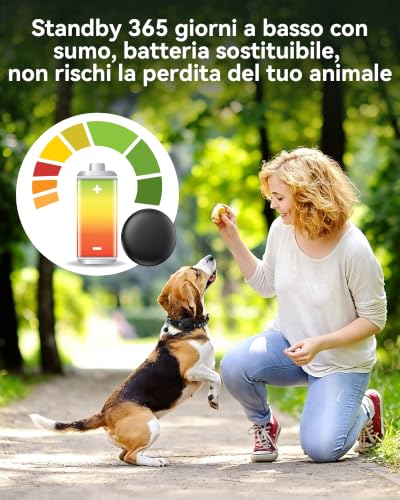 Detalle 2 de Collare GPS CMINGKEJI per Cani e Gatti senza abbonamento — localizzazione in tempo reale e autonomia a lungo raggio