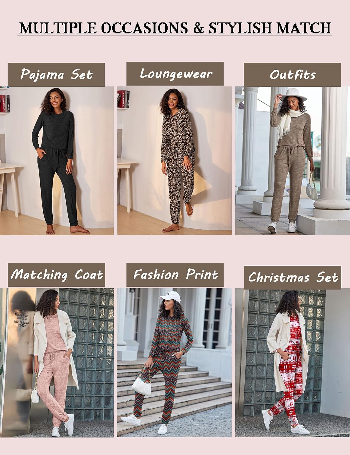 Thumbnail 4 de Ekouaer Women's Pajama Set, 95% Rayon