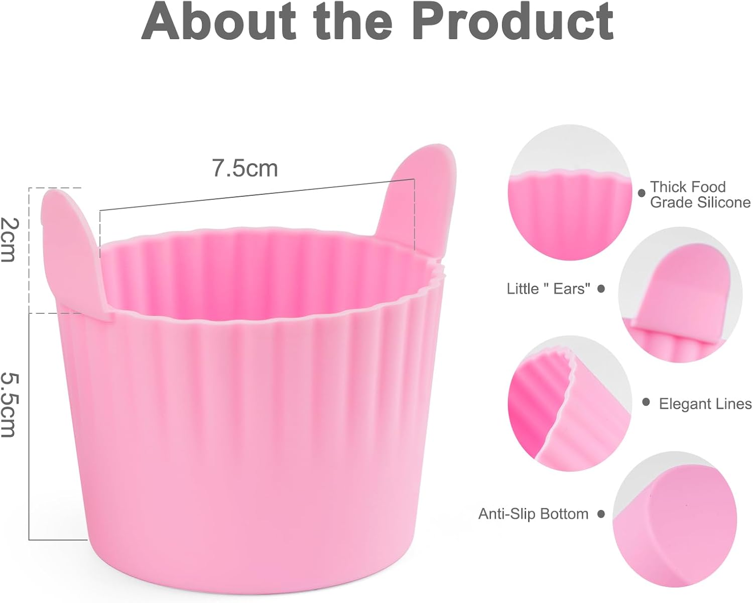 Thumbnail 1 de Lifhety AFEP001 Silicone Air Fryer Egg Poacher Cups, 170 ml, Set of 4