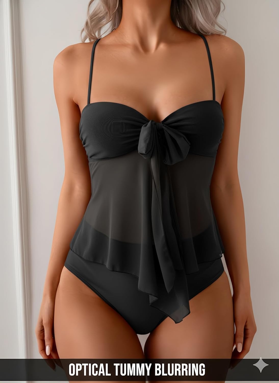 Thumbnail 3 de B2prity Coquette 2-Piece Tankini Swimsuit with Tummy Control Mesh Tops