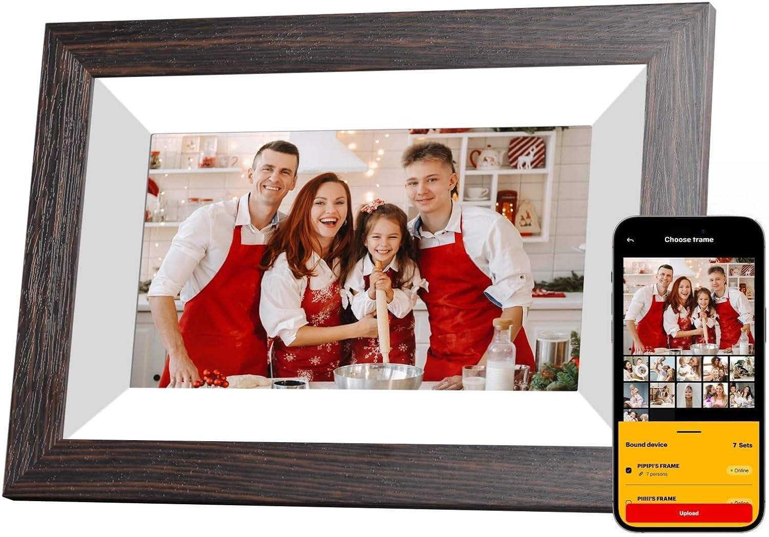 Detalle de KODAK Cornice Digitale WiFi 7" IPS Touch – Cornice in legno con 32 GB