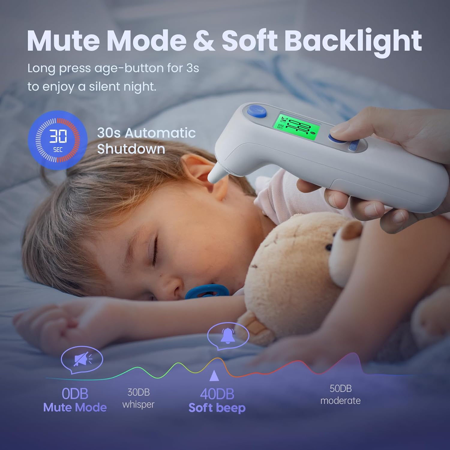 Detalle de Highly Accurate Ear Thermometer – Viproud Digital Ear Thermometer for All Ages