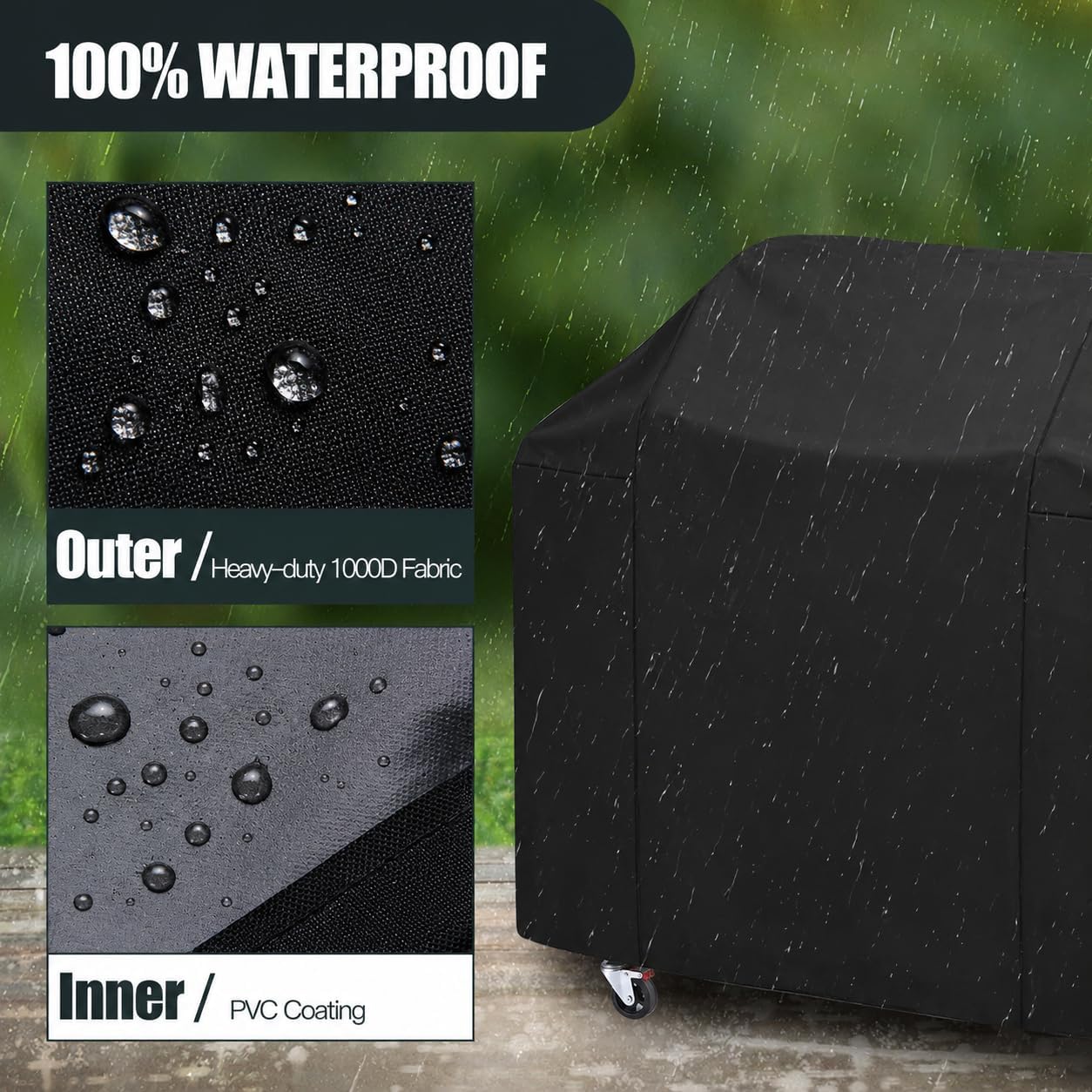 Detalle de 52 Inch Premium Outdoor Grill Cover for Weber Spirit 300/400 Series and More