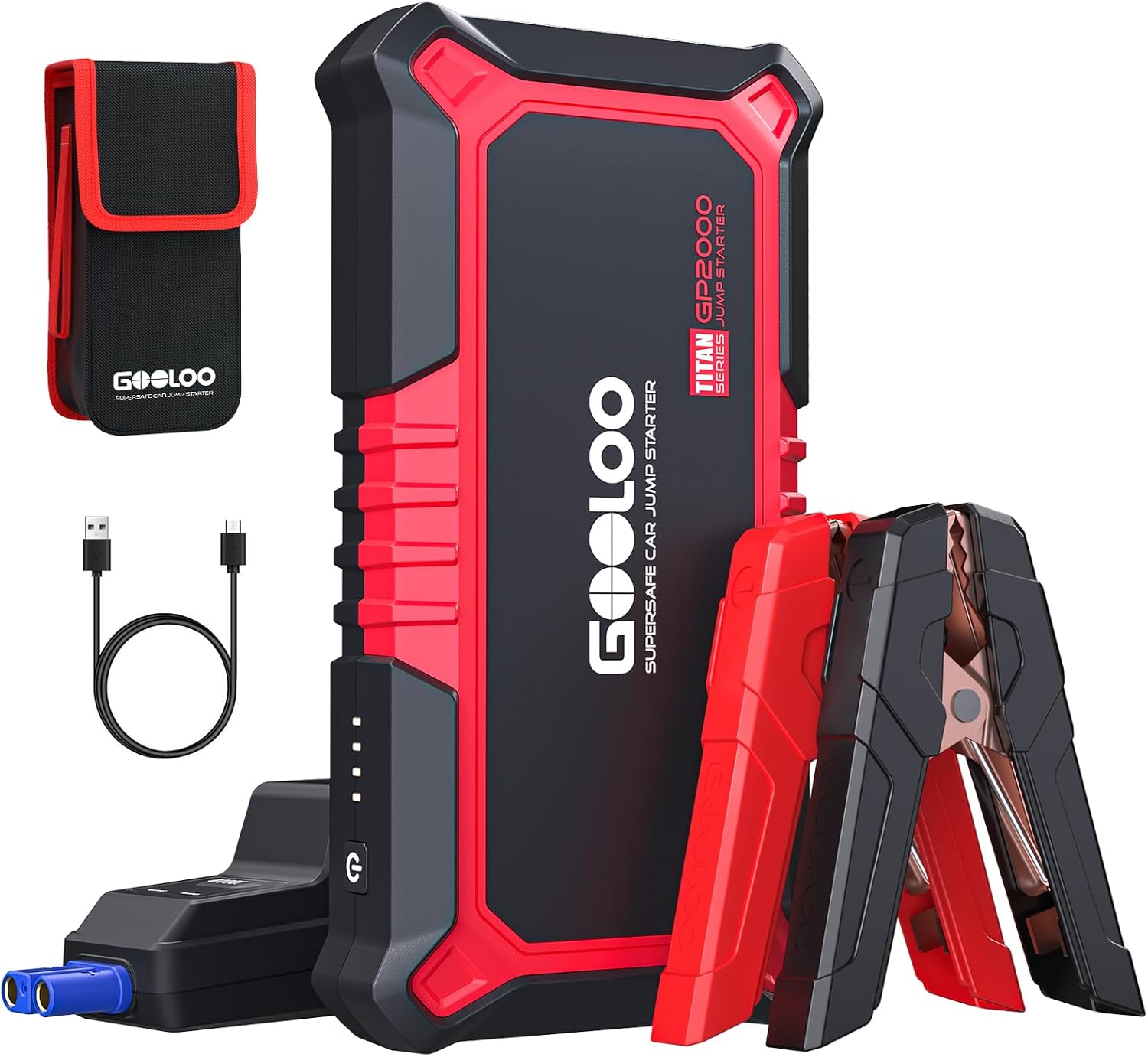 Detalle de GOOLOO GP2000 2000A jump starter for 8.0L cars