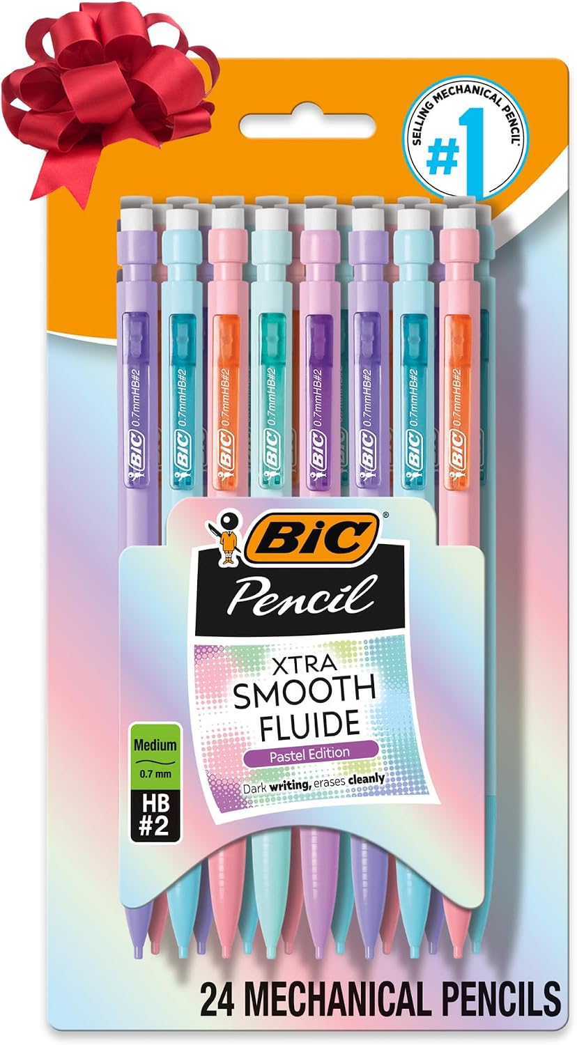 Detalle de BIC Xtra-Smooth Pastel Mechanical Pencils, 0.7mm, 24-Count
