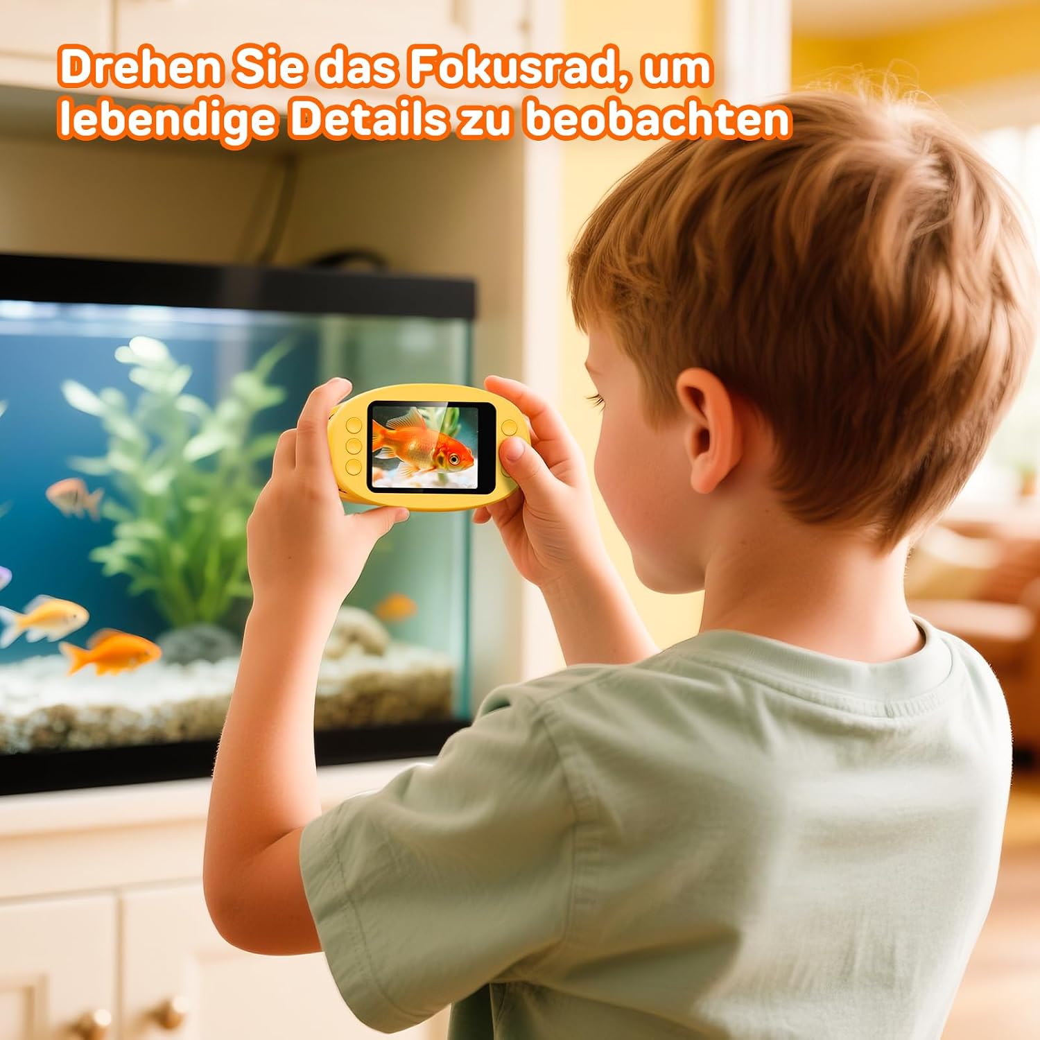 Detalle 2 de Ashfly Digitales Kindermikroskop 4K – Tragbares Taschenmikroskop mit 2,0" Display