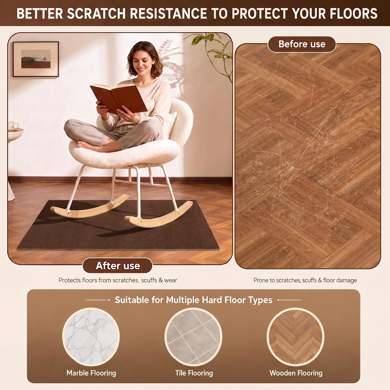 Detalle 1 de Recliner Floor Protector Pad 30 x 30 Inch