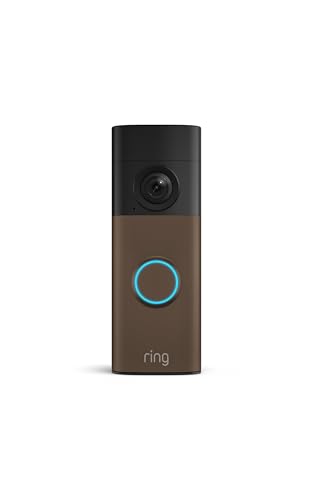 Detalle de Ring Battery Doorbell 2K (newest model) Retinal 2K with wide-angle video and 6x Zoom — Matte Mocha