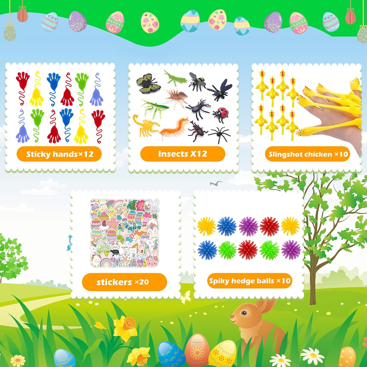 Detalle 2 de GOAUS Easter Egg Fillers 220 Pc party toys