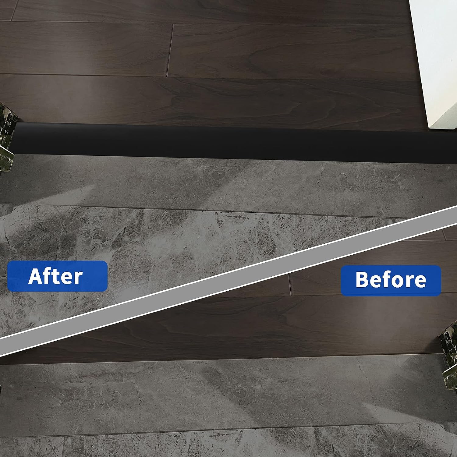 Detalle 2 de Laminate threshold strip 5cm PVC 3m