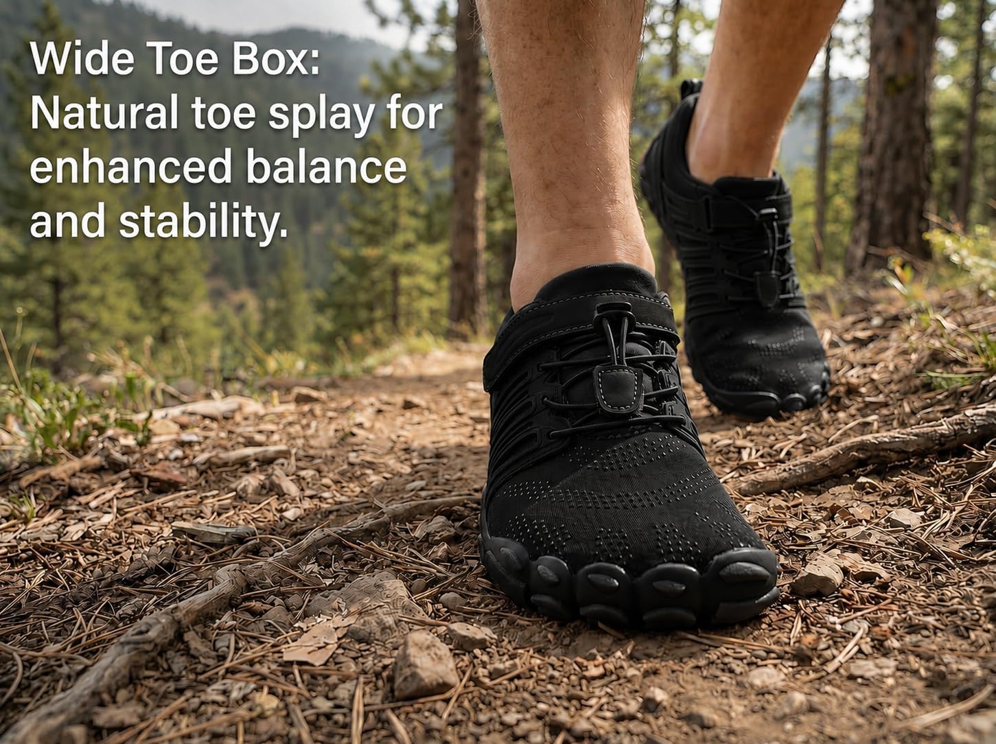 Detalle 2 de WHITIN Men’s Minimalist Trail Runner with Wide Toe Box (Barefoot Inspired)