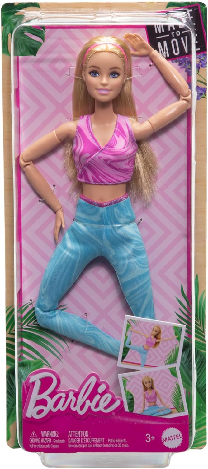 Thumbnail 6 de Barbie Poupée Barbie Fitness HRH27 aux cheveux blonds, 22 points d’articulation