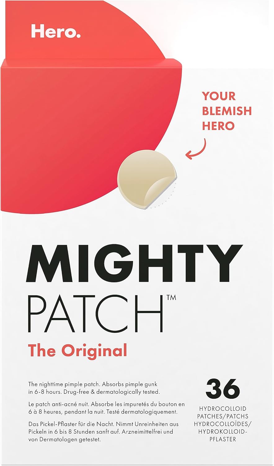Detalle de Hero Mighty Patch Original 36 patchs 12 mm