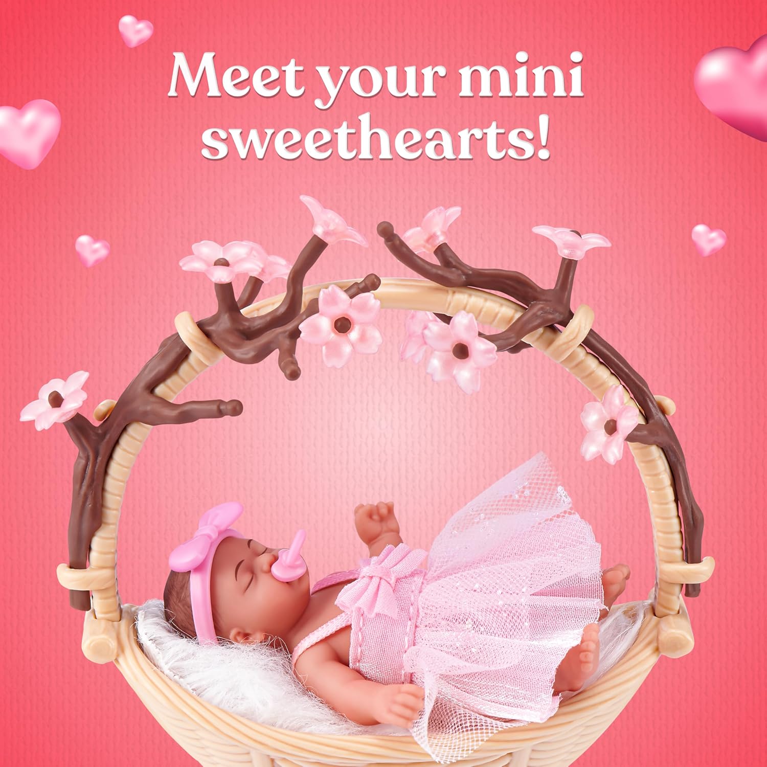 Thumbnail 1 de My Mini Baby Sweet Hearts 2-Pack by ZURU – Ultra-Realistic Mini Baby Dolls with Mystery Accessories