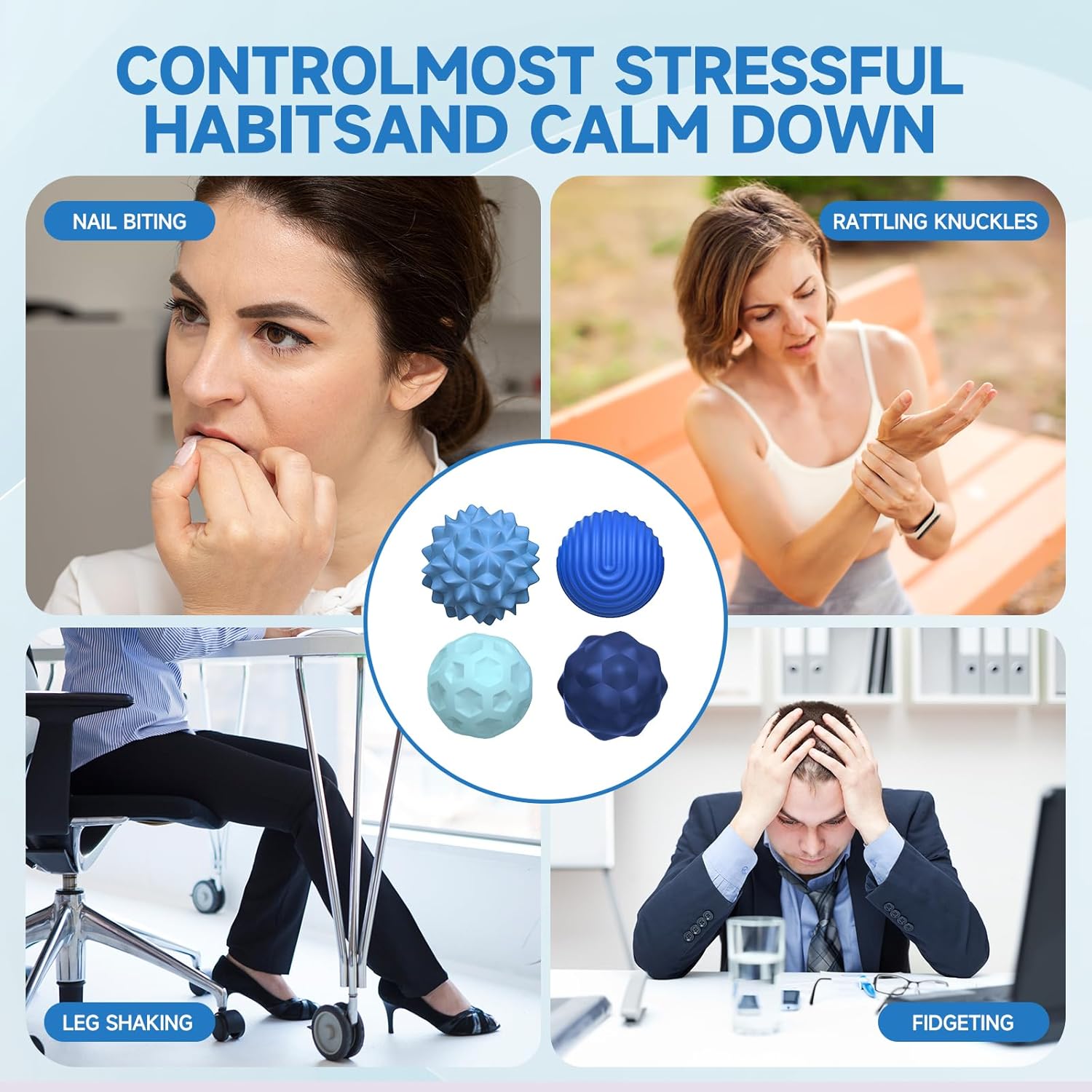 Thumbnail 2 de Magnetic Fidget Balls for Adults & Teens: Quiet Silicone-Coated Magnetic Play for Stress Relief and Focus