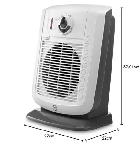 Detalle de De'Longhi HBC 3030 termoventilatore, 2 potenze, ECO-SILENCE e antigoccia