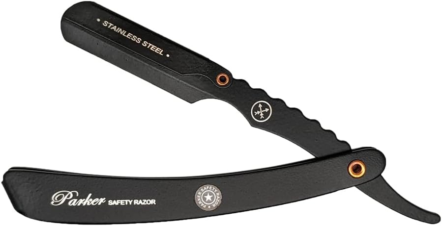 Detalle de Parker SRXBLK shavette van metaal met snel verwisselbaar mesje