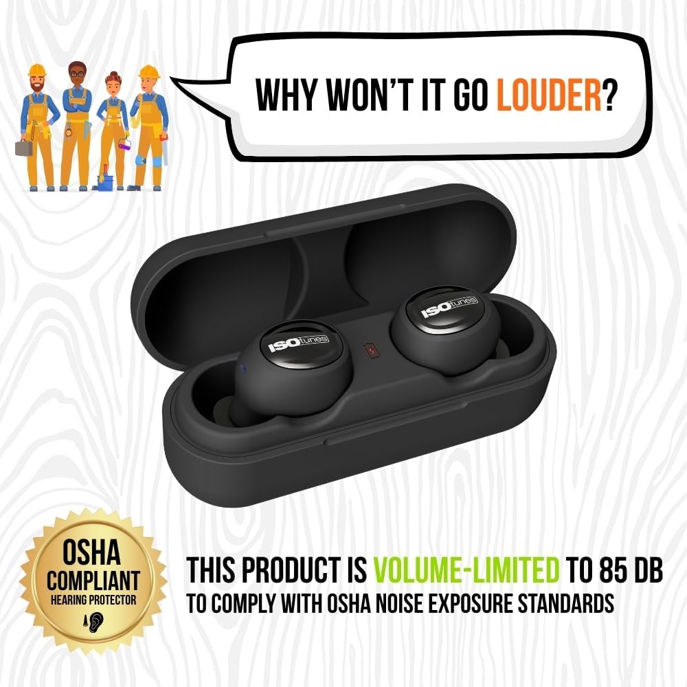 Detalle 2 de ISOtunes Free 2.0 Bluetooth Hearing Protection Earbuds (OSHA Approved, 25 dB NRR)