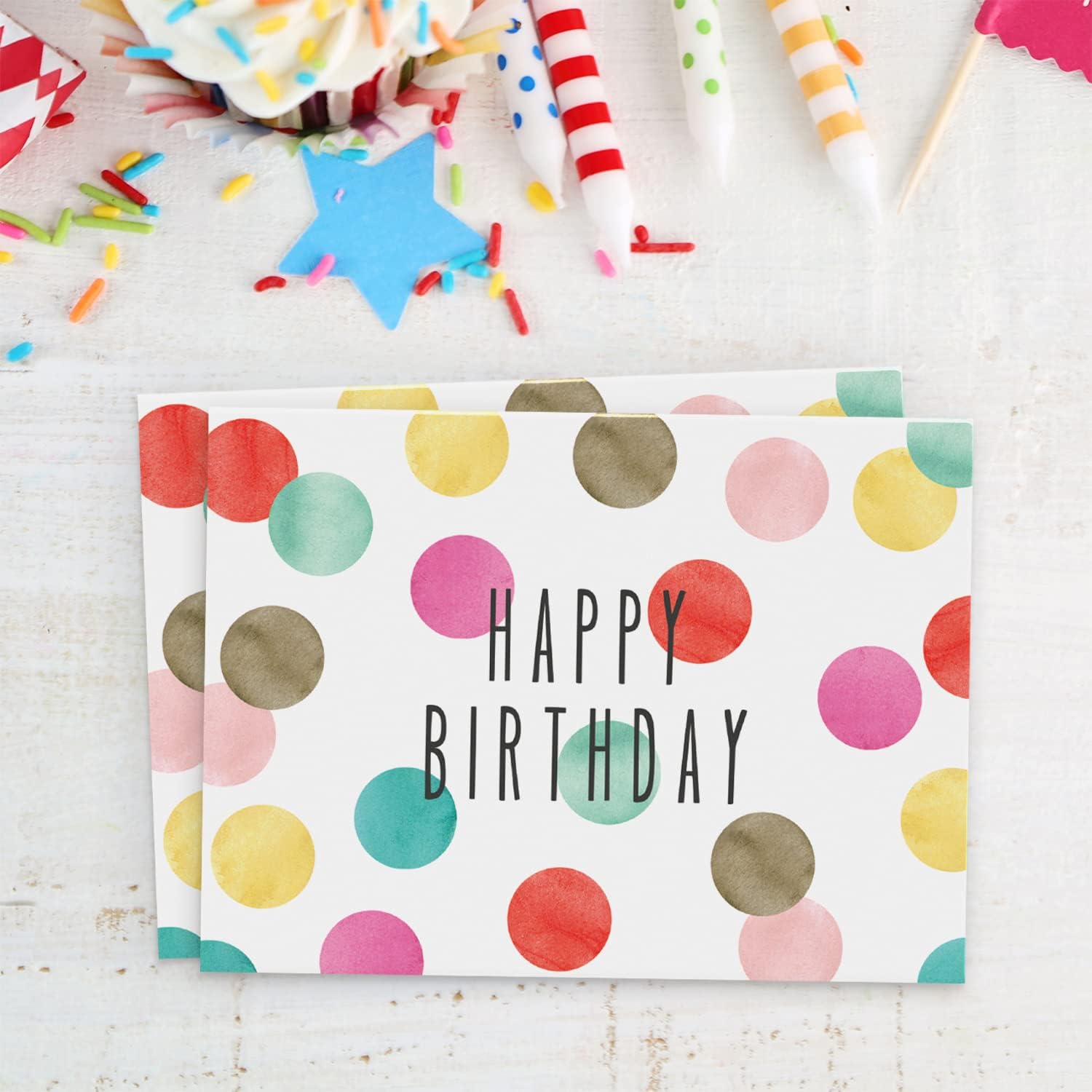 Thumbnail 2 de SWEETZER & ORANGE Watercolor 24pc birthday cards